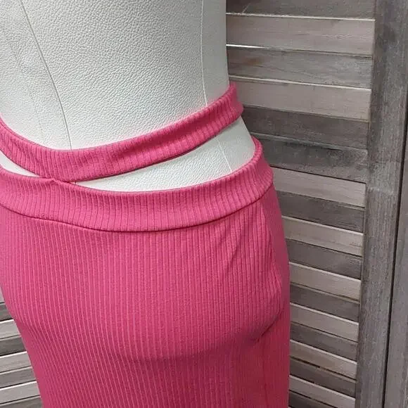 Women's Cross Waist Rib-Knit Midi Skirt | Future Collective | Small - Picture 7 of 12